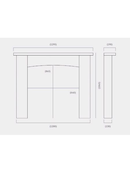 Capital Fireplaces 51” Alban dimensions