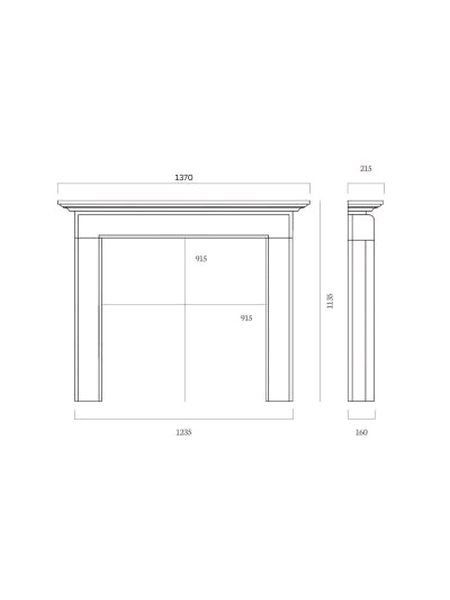 Capital fireplace 54” Colby mantel dimensions