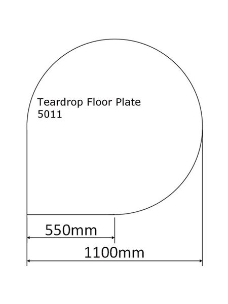 dimensions of tear drop steel plate