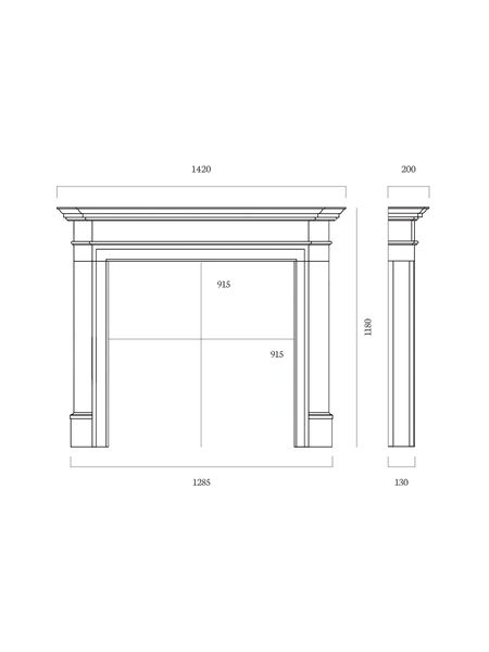 washington capital fireplaces dimensions