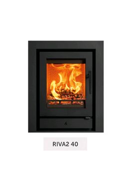 Stovax Riva2 40 multi fuel cassette stove with 3 sided profil frame