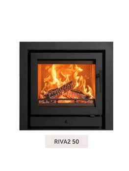 Stovax Riva2 50 Wood Burning Inset Fire with 3 sided Profil frame