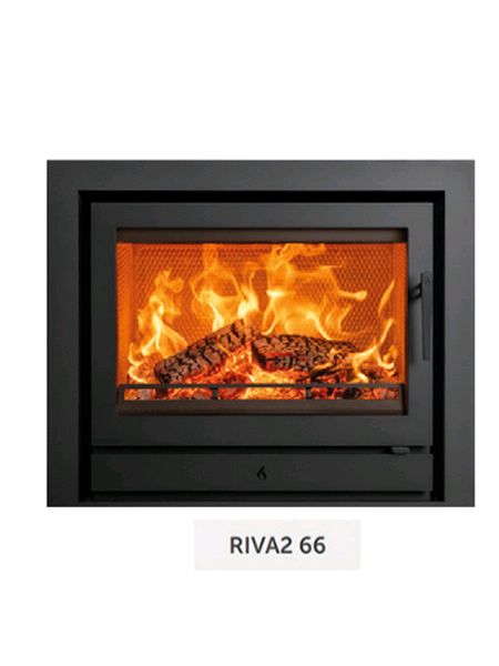Riva2 66 Wood Burning Inset Fire with 3 sided Profil frame