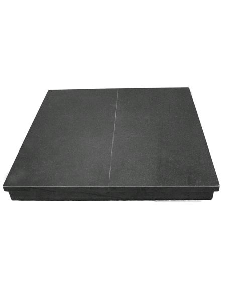 Honed Granite Hearth 36 inch by 36 inch boxed, lipped, sectioned and slabbed