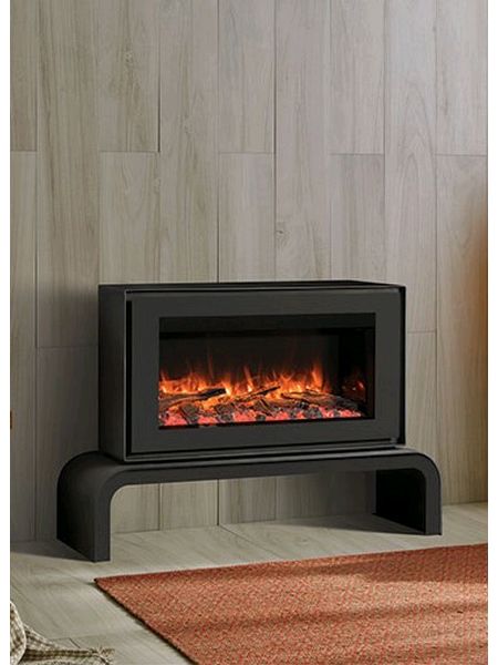 Liberty 85 Freestanding Electric Fire Black front