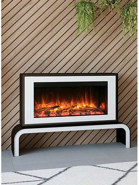 Liberty 85 Freestanding Electric Fire White front