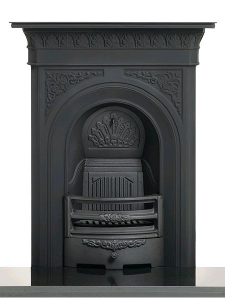 The Opal 32 inch Black Cast Iron Combination fireplace