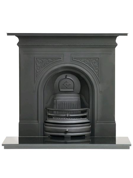 The Sydenham 48 inch Black Cast Iron Combination fireplace