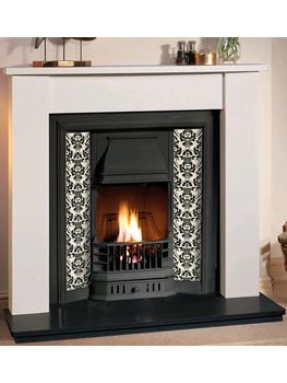 Capital Fireplaces Burcott Cast Iron Tiled Insert