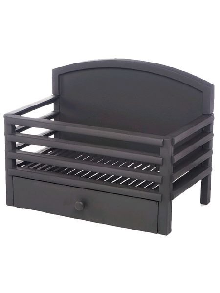 The Coral Fire Basket in black - Including Solid Fuel