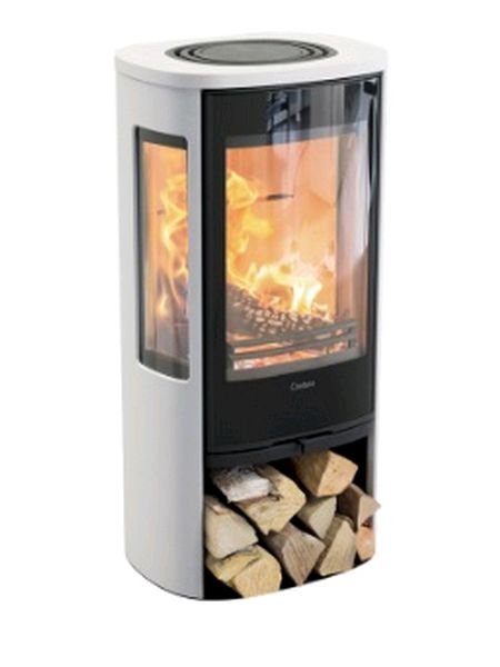 Contura 856G Style  woodburner 5kw modern woodburning stove with glass side  in black or white will glass door