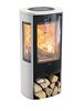 Contura 856G Style  woodburner 5kw modern woodburning stove with glass side  in black or white will glass door