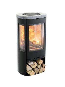 Contura Contura 856T Style woodburner Modern 5kw woodburning stove with glass side panels and soap stone