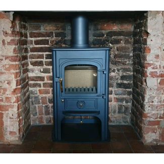 Clearview Solution 400 in welsh slate blue 5kw convection stove