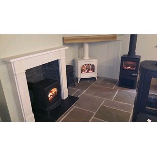 Here we have three gas stoves on display at Waveney stoves and fireplaces