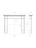 Capital Fireplaces 56 Balham mantel dimensions