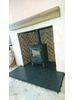 Riven slate hearth - brazilian black 20mm thick