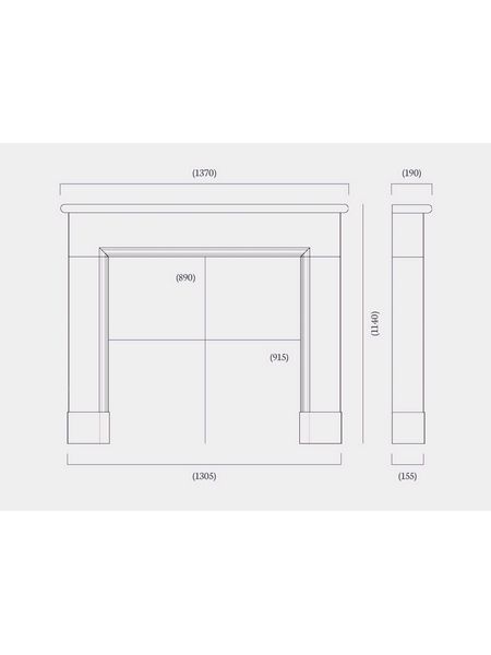 Hanwell mantel dimensions