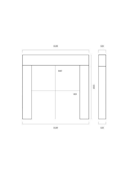 mentmore 44 dimensions