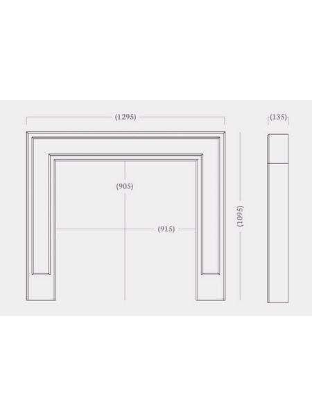 Allora mantel dimensions