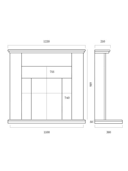 Avelar 48 inch dimensions