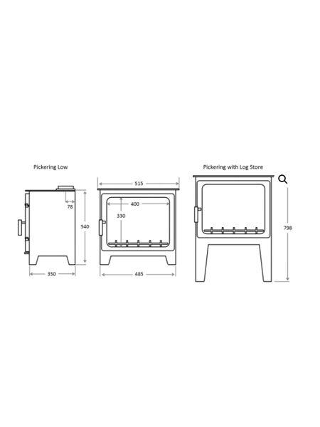 pickering logstore dimensions