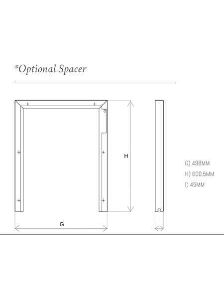 ravel  400e inset dimensions spacer