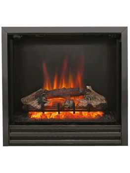 Flare Collection Coretta 22 inch inset electric fire widescreen glass viewing window log effect