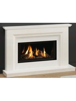 Elgin and Hall Adele 800CF 54 Inch Micro Marble Gas Fireplace - Slim Trim