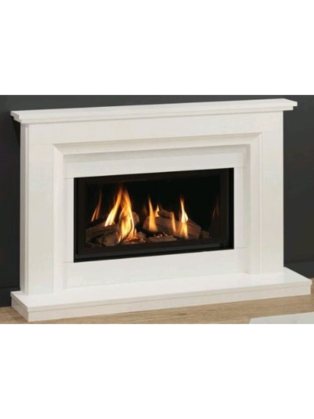 Adele 800CF 54 Inch Micro Marble Gas Fireplace - Slim Trim