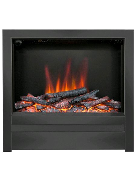 Novus 22 inch inset  widescreen glass fronted electric fire with glowing log bed effect    flare collection