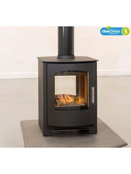 Eurostove Mendip Churchill 8 Double sided woodburning stove 8kw woodburner Catalyst Eco design