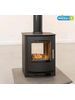 Mendip Churchill 8 Double sided woodburning stove 8kw woodburner Catalyst Eco design