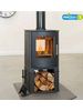 Mendip Churchill 8 double sided wood burner on logstore 8 kw stove catalyst eco design