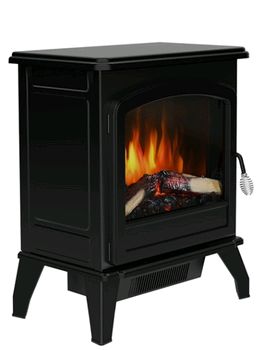 Flare Collection Flare Trowpoint Electric steel stove  Matt black  polished chrome handle 1.8kw