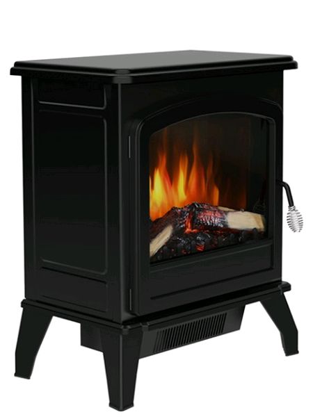 Flare Trowpoint Electric steel stove  Matt black  polished chrome handle 1.8kw