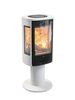 Contura 886G Style 5kw modern woodburner on a pedestal woodburning stove with glass side panels avaliable in black or white