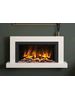 Impero wall mounted  electric fire 47 or 57  inch white micro marble