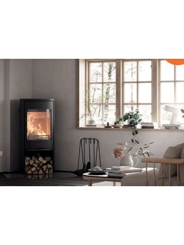Contura Contura 910 style woodburner 6kw woodburning stove black with black or sandstone top