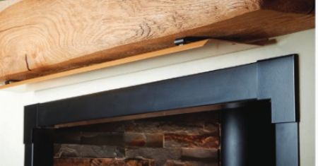 Focus decorative heat shield for solid oak deep beams and great beams