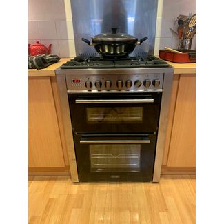 Delonghi modern 70cm double cavity dual fuel