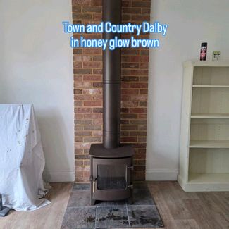 We built this Brick Feature Wall and Fitted The Town and County Dalby In Honey Glow Brown